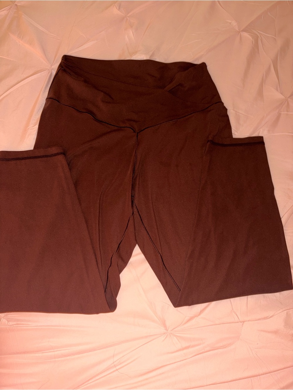 High-Rise Brown Women's Active Capri Leggings